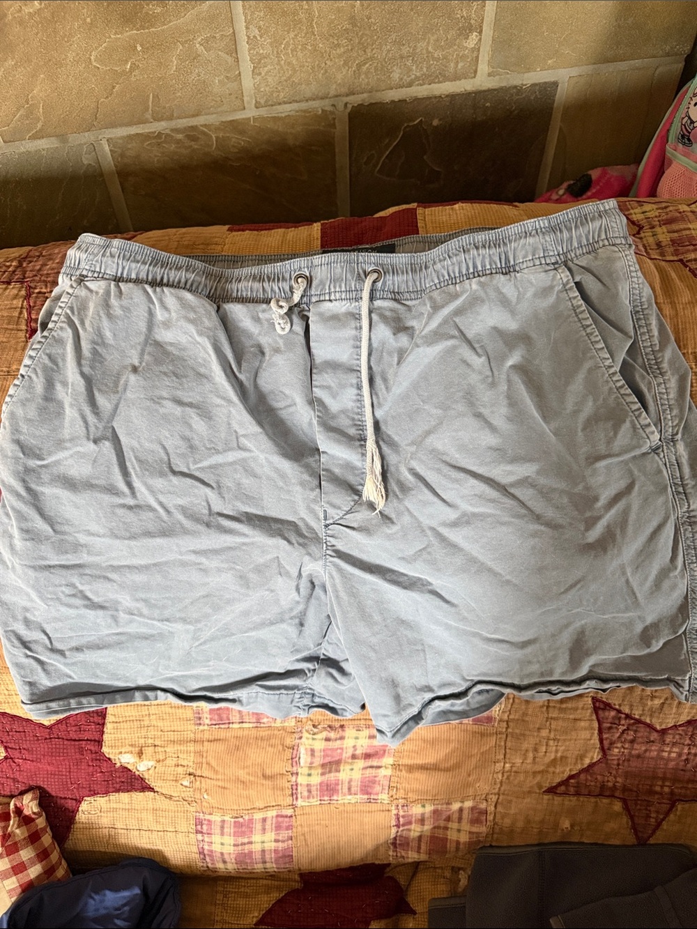 American Eagle Outfitters Light Blue Drawstring Athletic Shorts